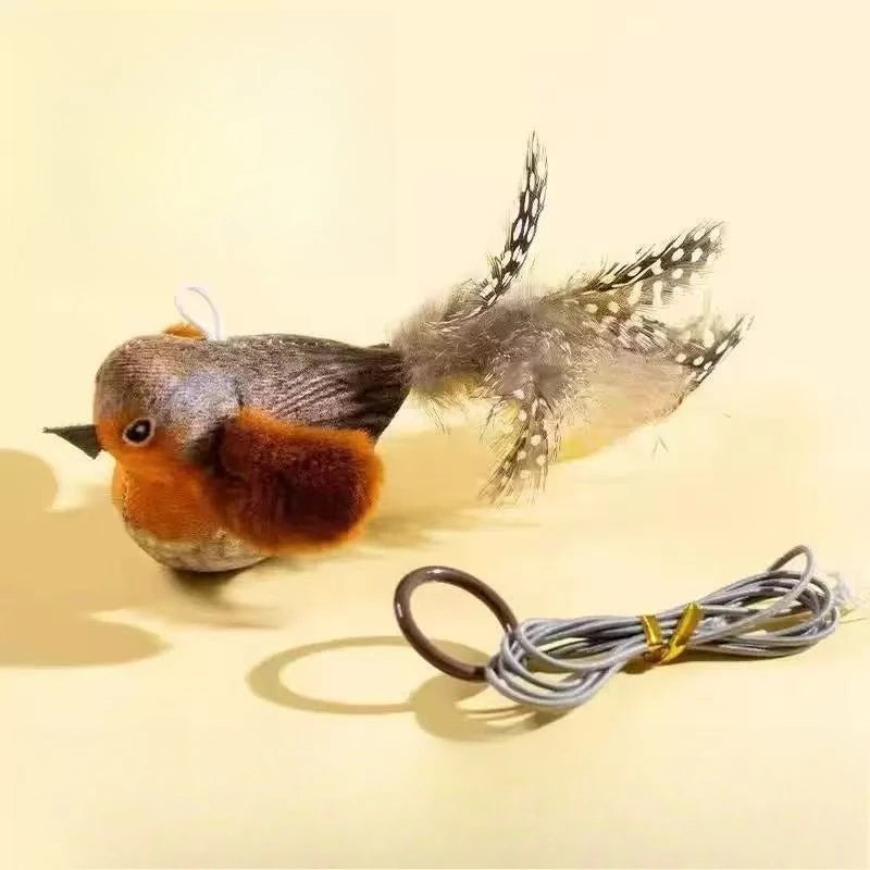 Cat Toy Simulation Chirping Bird Sound Wand.