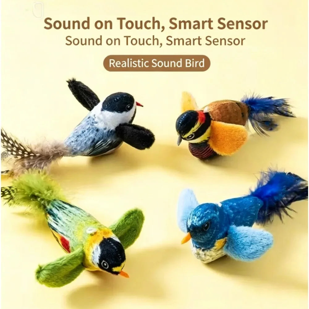 Cat Toy Simulation Chirping Bird Sound Wand.