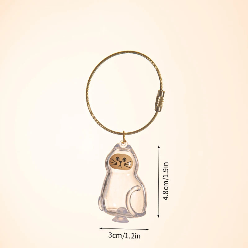Cat Hair Memorial Storage Keychain