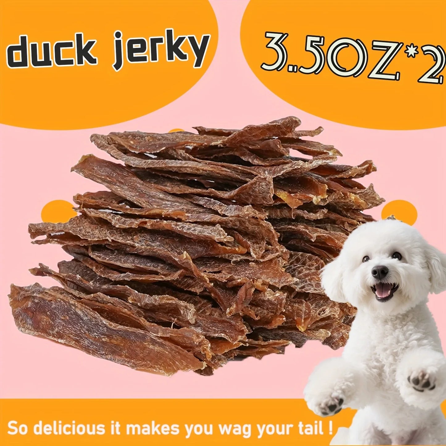 HELETY Duck Meat Jerky Dog Snacks