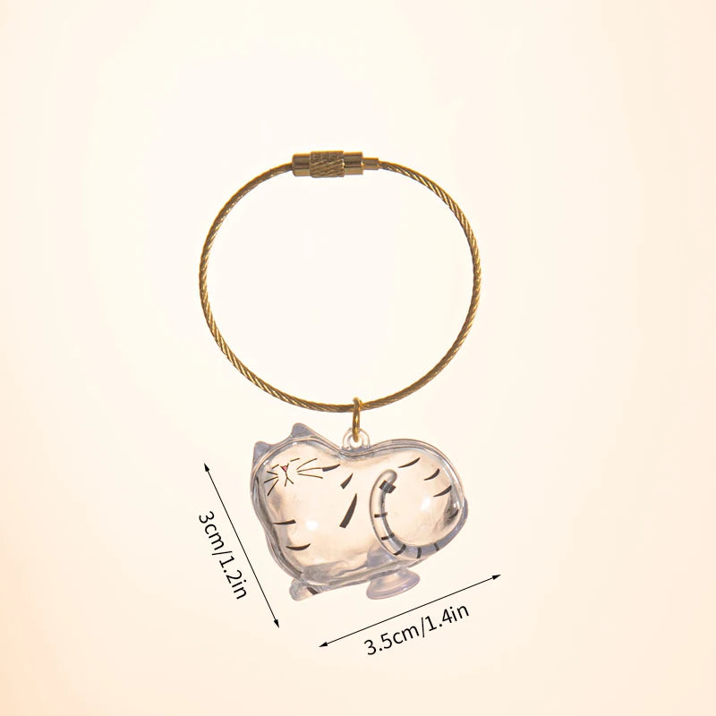 Cat Hair Memorial Storage Keychain