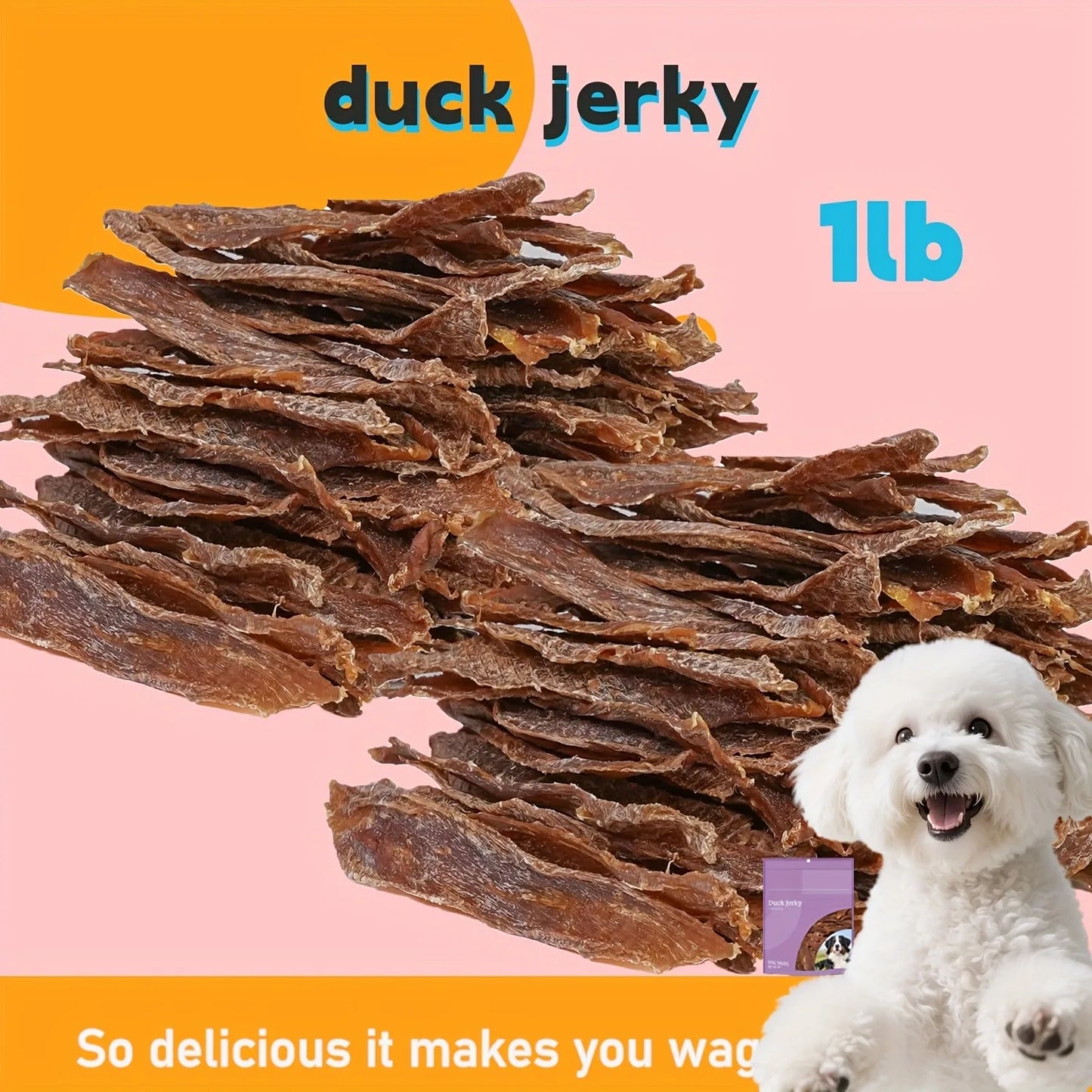 HELETY Duck Meat Jerky Dog Snacks
