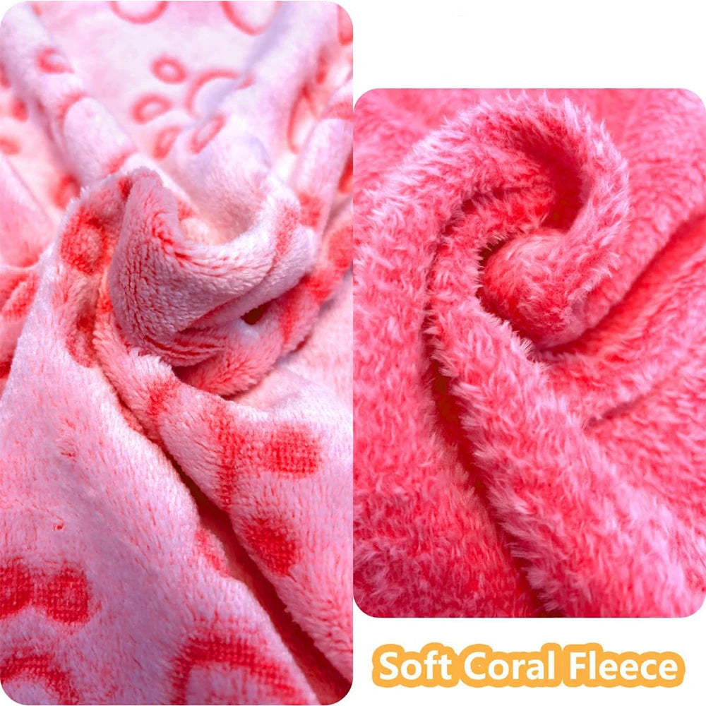 Ultra-Soft Paw Print Dog Blankets