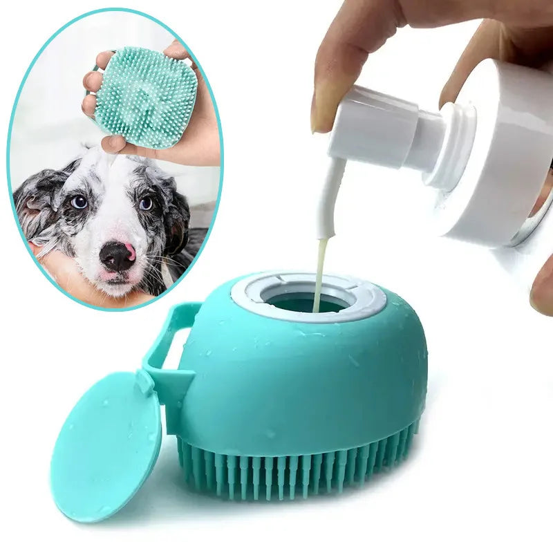 Bathroom Puppy Dog Cat Bath Massage Gloves Brush