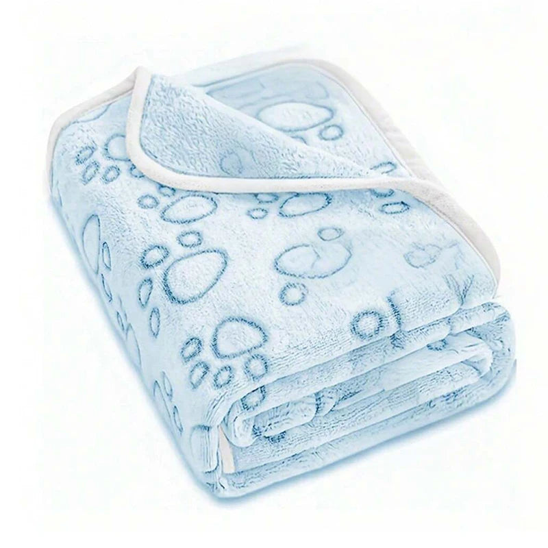 Ultra-Soft Paw Print Dog Blankets