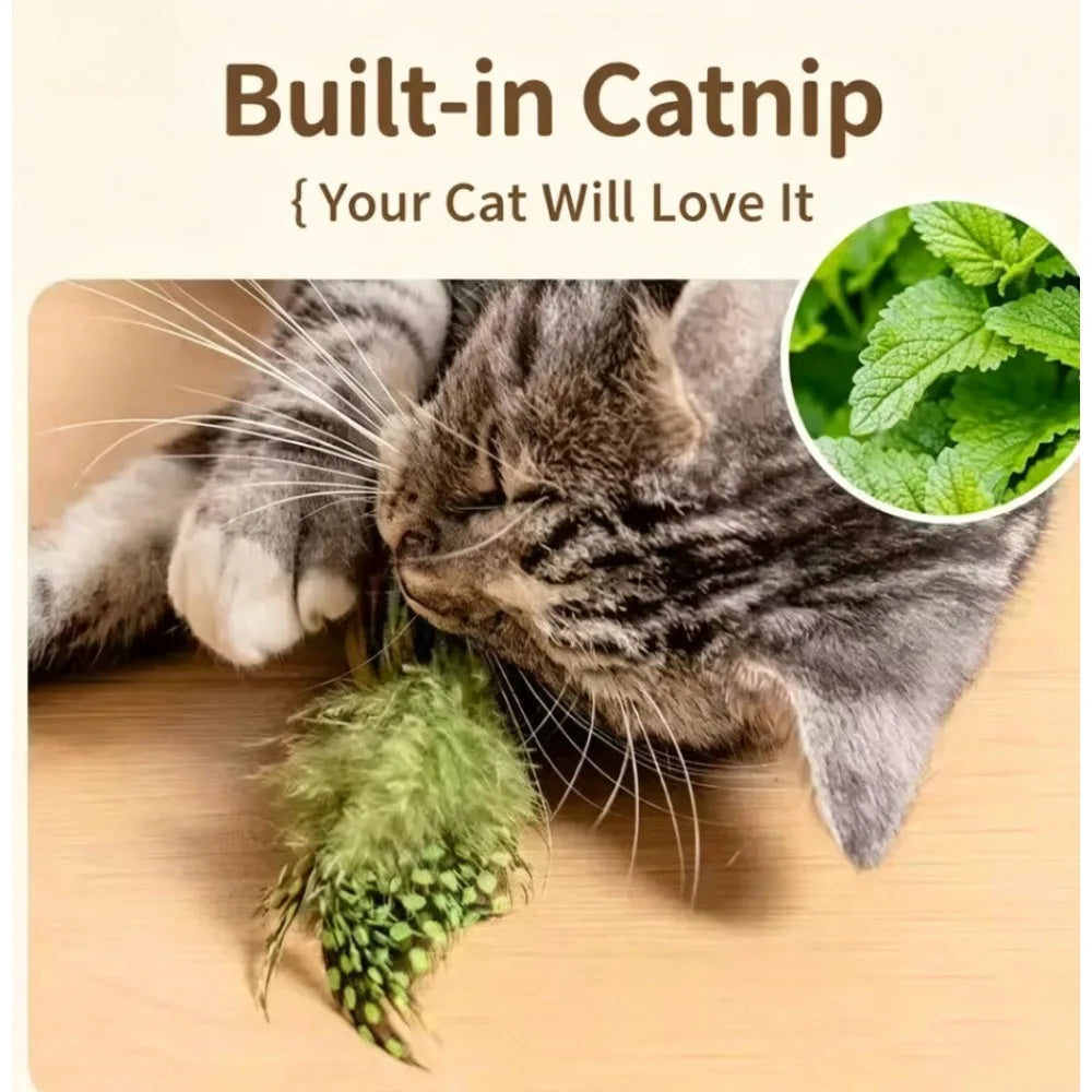 Cat Toy Simulation Chirping Bird Sound Wand.