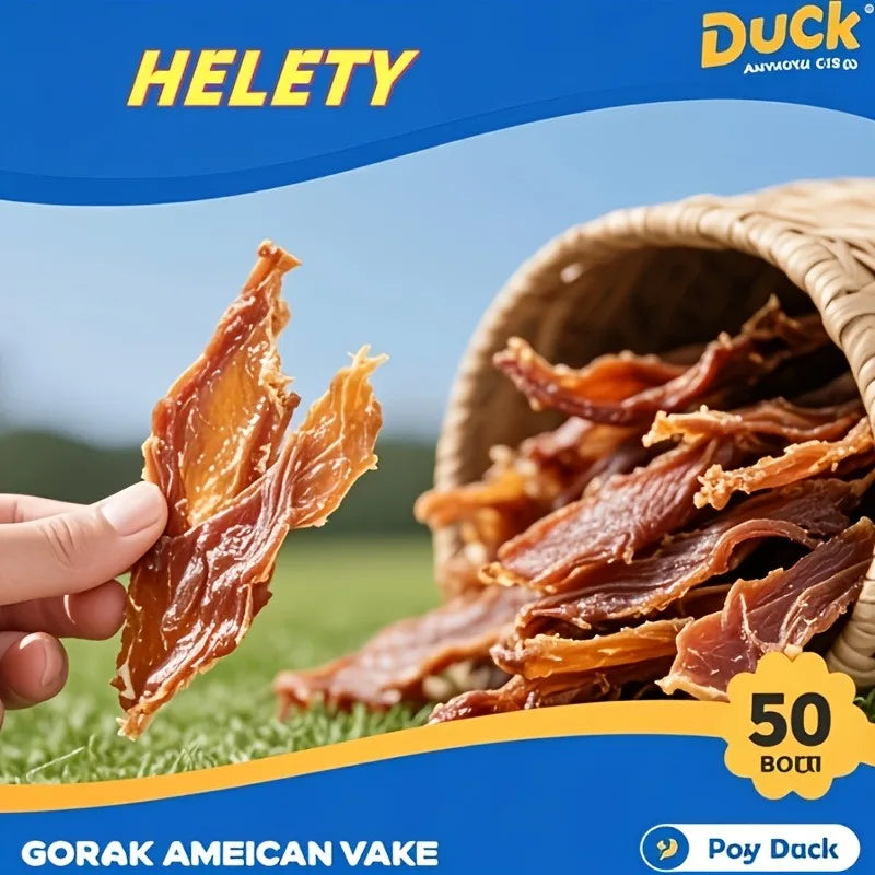 HELETY Duck Meat Jerky Dog Snacks