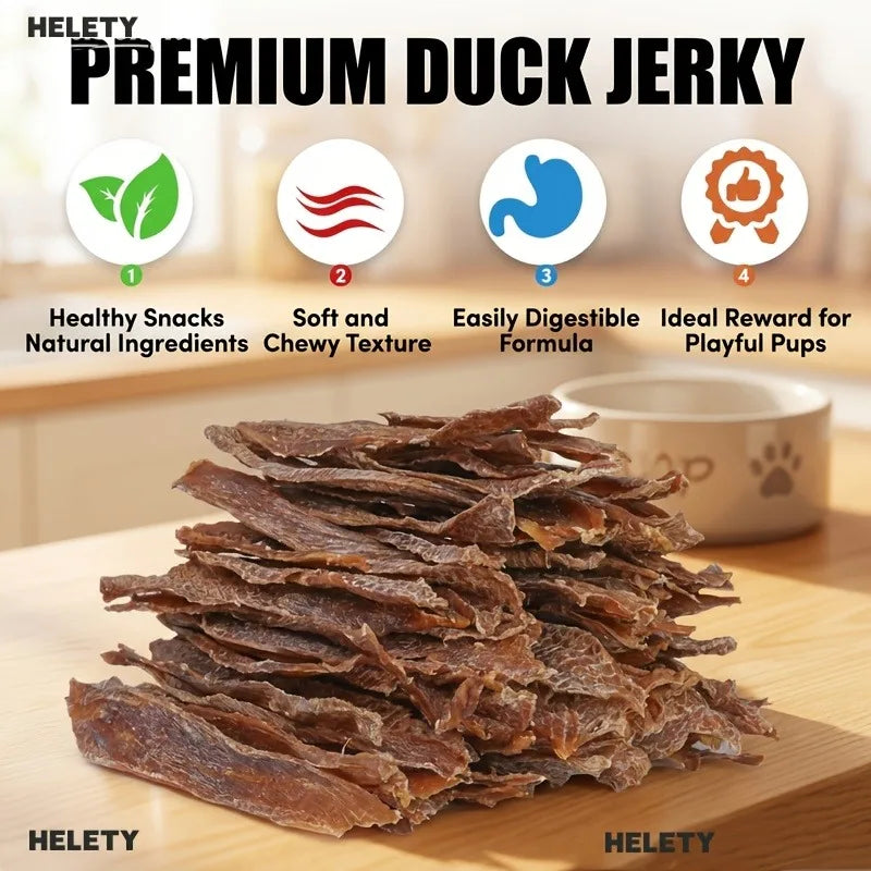 HELETY Duck Meat Jerky Dog Snacks