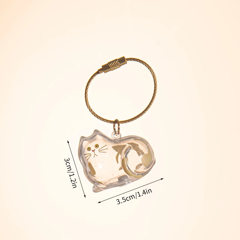 Cat Hair Memorial Storage Keychain