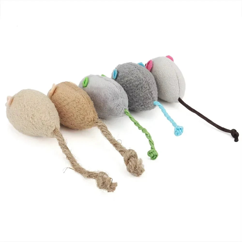 5pcs Rattle Cat Mouse Toys