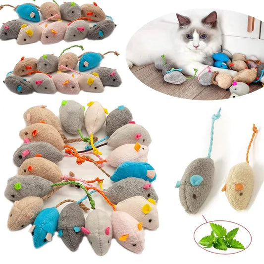 5pcs Rattle Cat Mouse Toys
