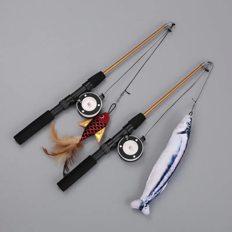 Rods Retractable Cat Toy Fish