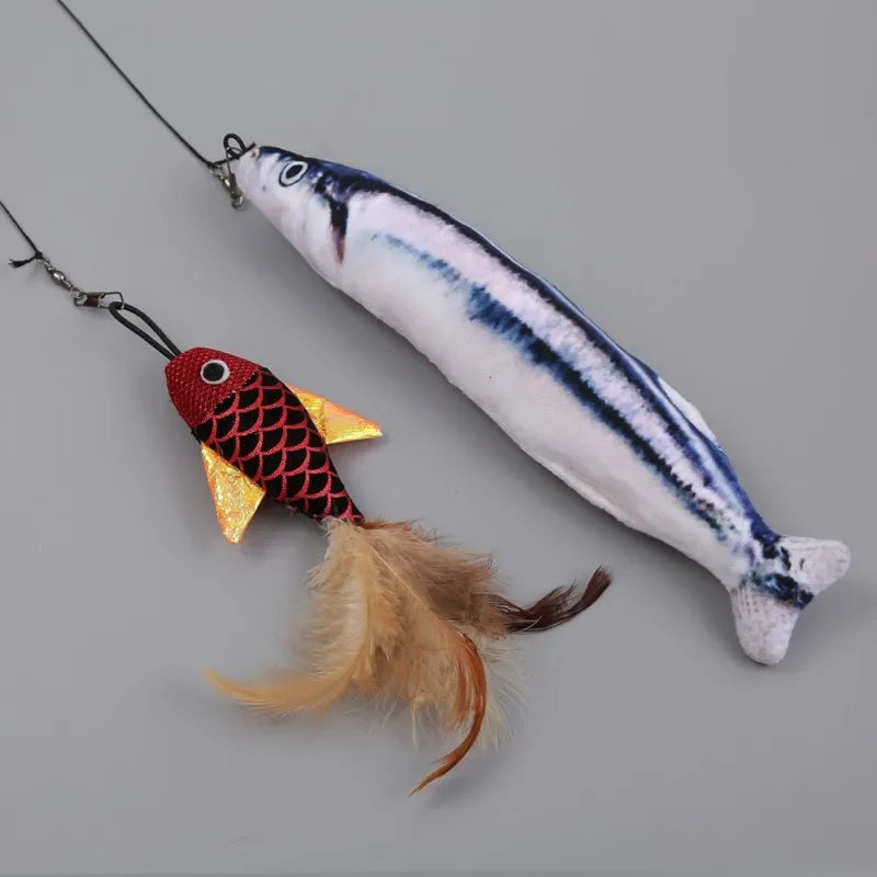 Rods Retractable Cat Toy Fish