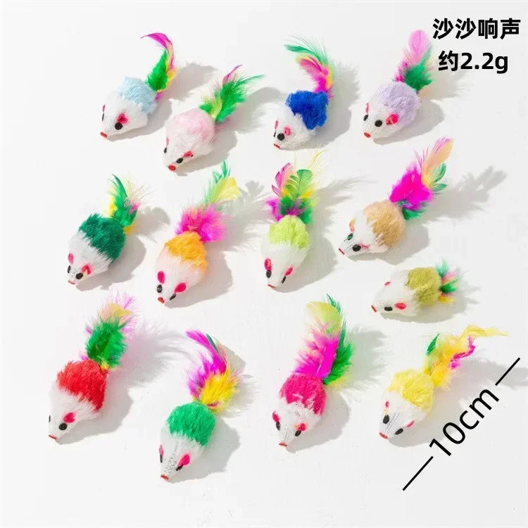 5pcs Rattle Cat Mouse Toys
