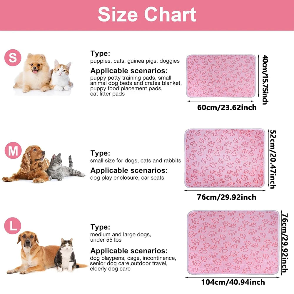 Ultra-Soft Paw Print Dog Blankets