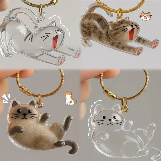 Cat Hair Memorial Storage Keychain