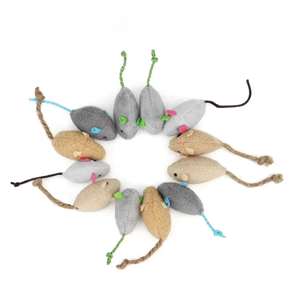 5pcs Rattle Cat Mouse Toys